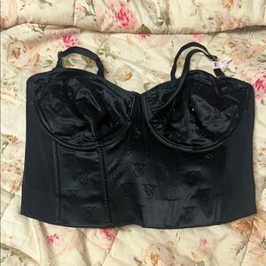 Victoria's Secret Black Lace corset top